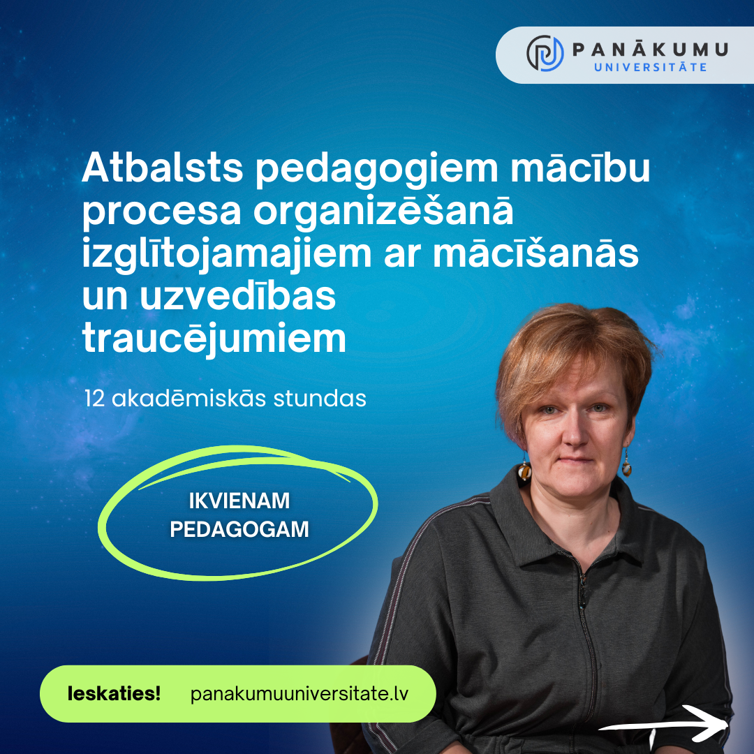 Atbalsts pedagogiem mācību procesa organizēšanā izglītojamajiem ar mācīšanās un uzvedības traucējumiem